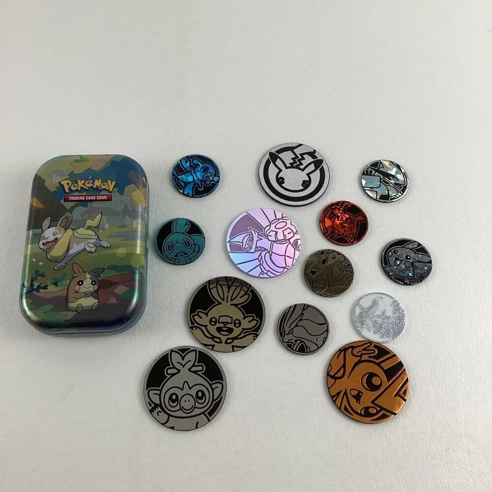 Pokemon Trading Card Game TCG Collectible Storage Tins Lot Cards Coins 2024